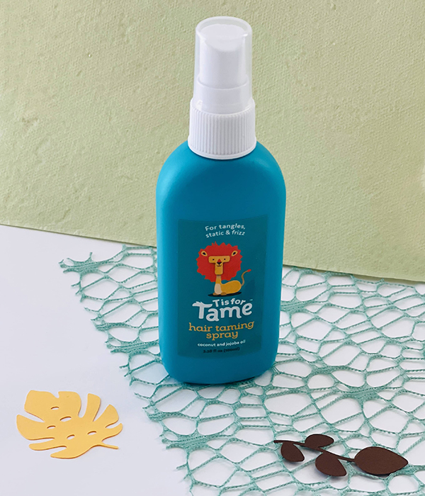 hair taming spray from the jungle themed Howdy Baby kids subscription box for girls and boys