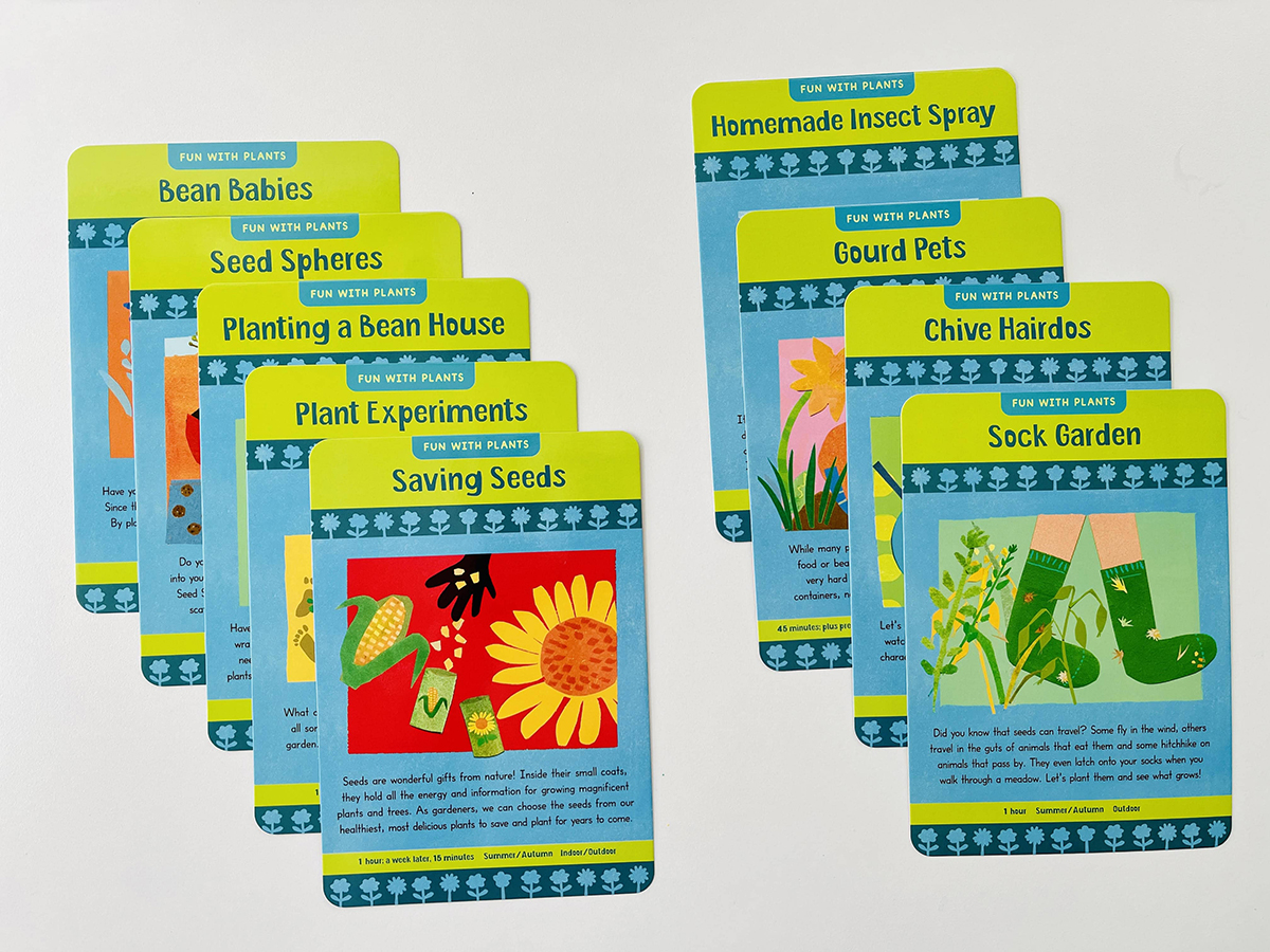 kids garden activity cards from Howdy Baby subscription box for moms and kids