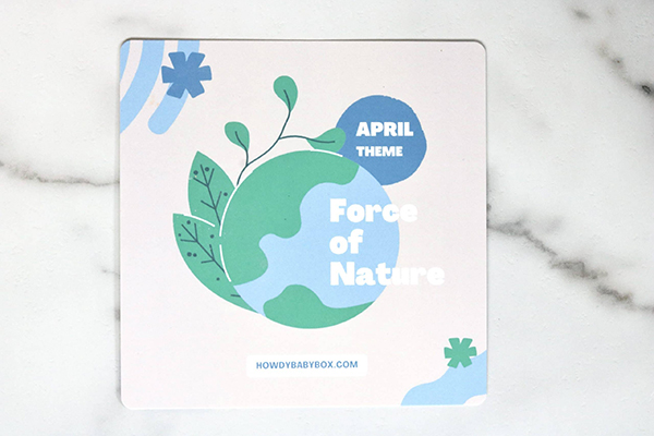 April 2022 theme from the Howdy Baby subscription box for moms and kids