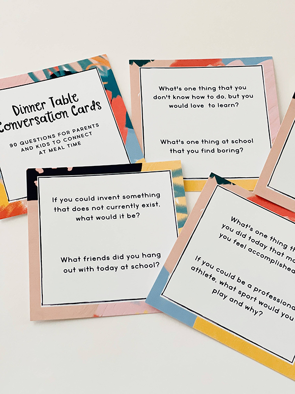 family conversation cards from the May 2023 Howdy Baby subscription box for mother's day