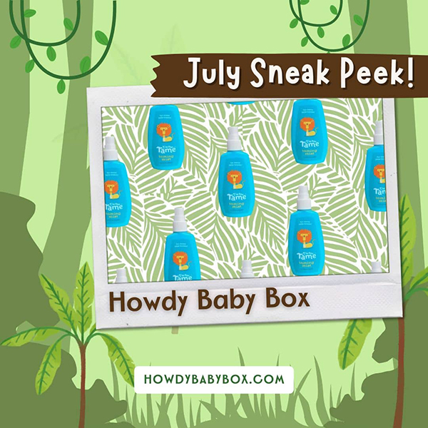 1st sneak peek for the July 2023 Howdy Baby subscription box for mom and baby