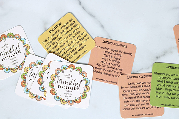 mindfulness cards from the Howdy Baby mother's day subscription box