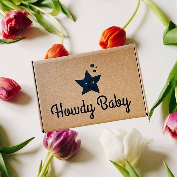 Howdy Baby Box subscription box mothers day theme tiptoe through the tulips