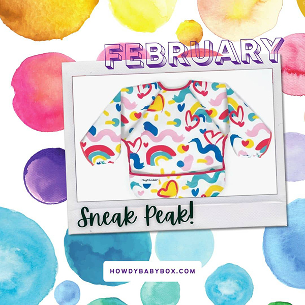 the second official Howdy Baby preschool subscription box sneak peek for February 2023