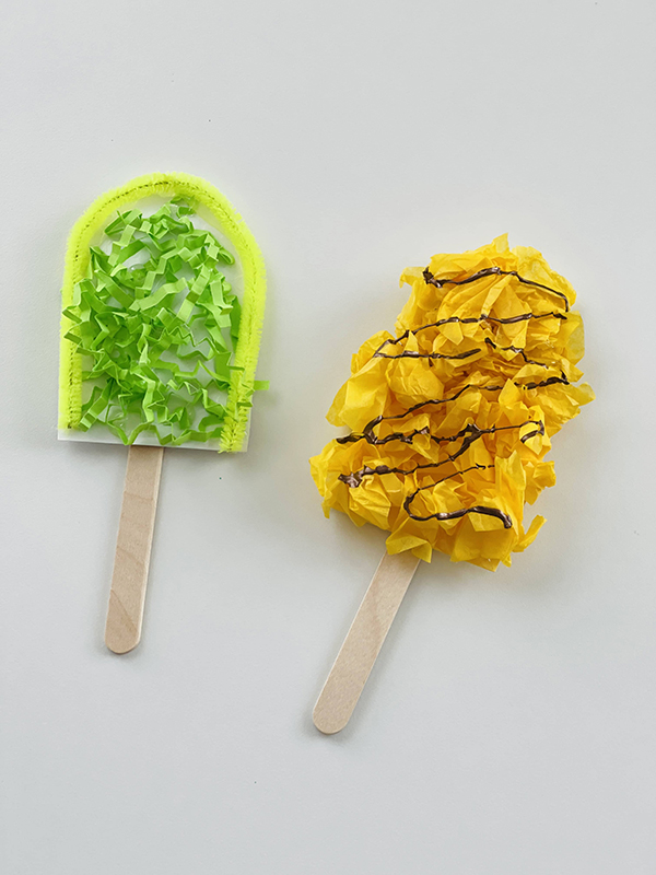 tissue paper popsicles