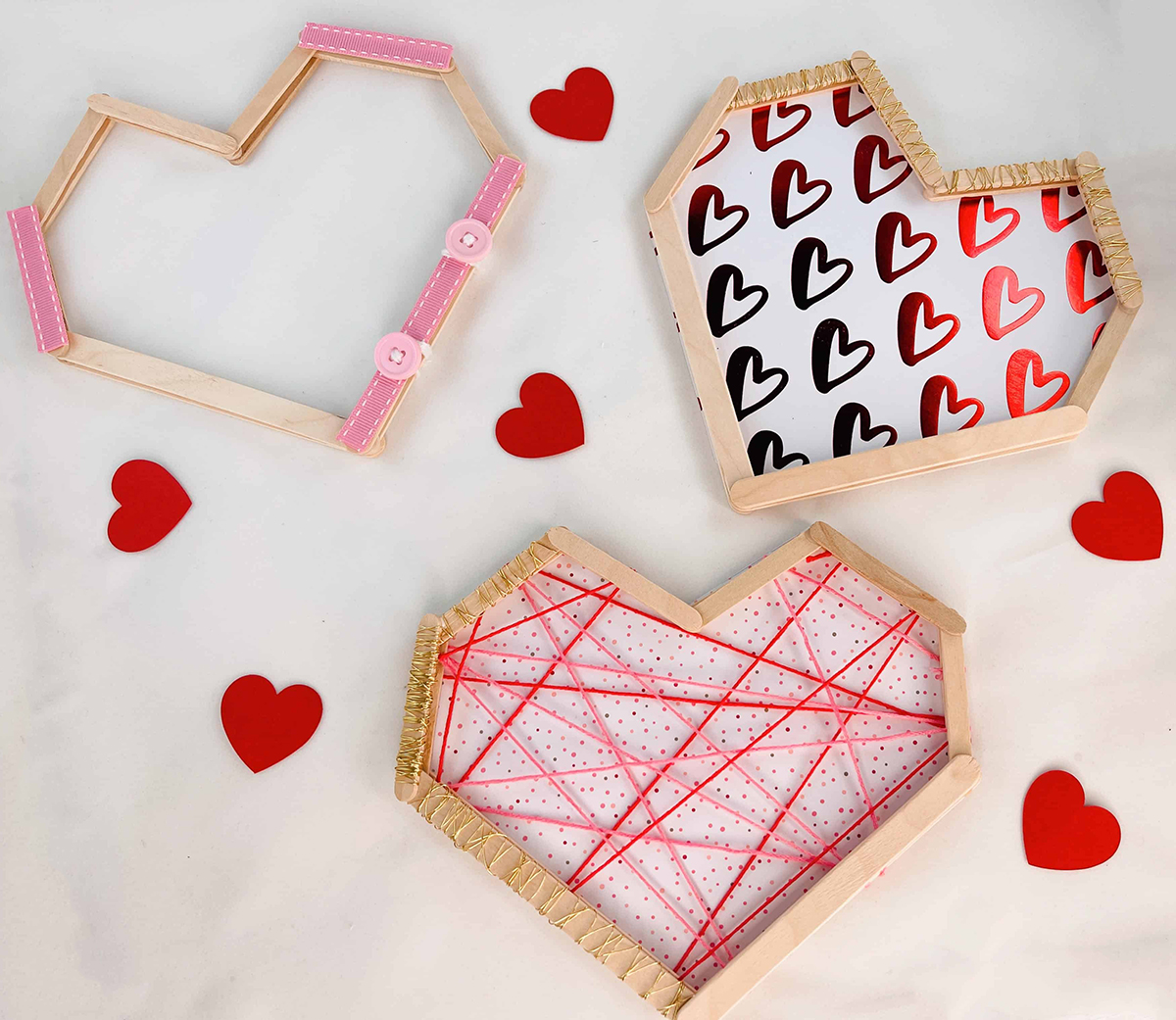 Valentine's day store popsicle sticks crafts