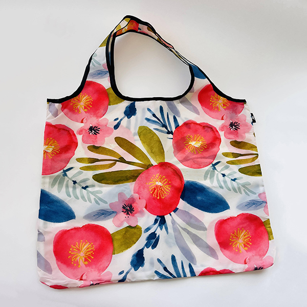 watercolor floral reusable bag