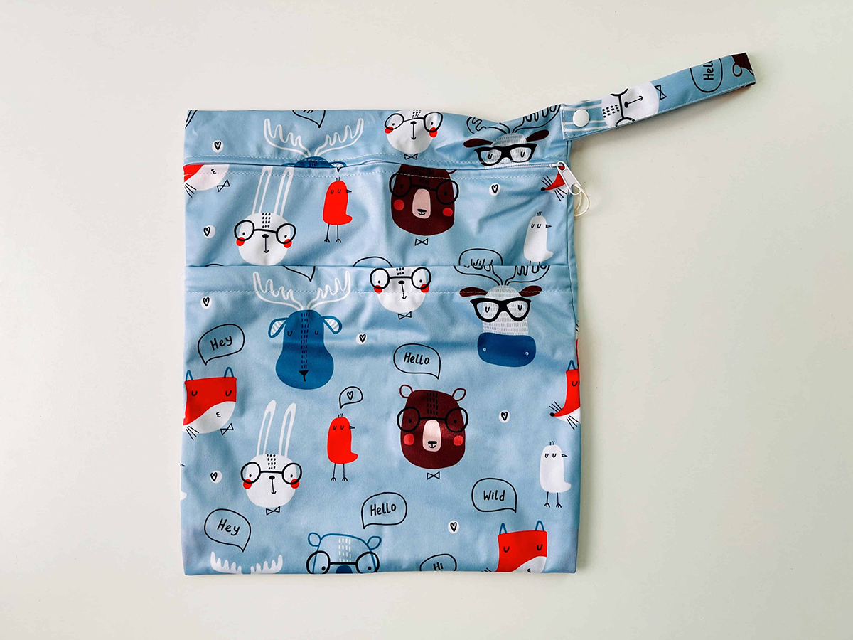 handmade wet dry bag for baby and mom