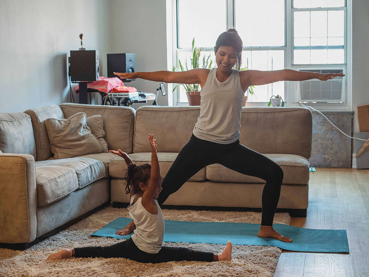 yoga mom demonstrating why self care is important