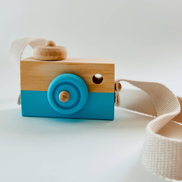 wooden camera Montessori kids toy