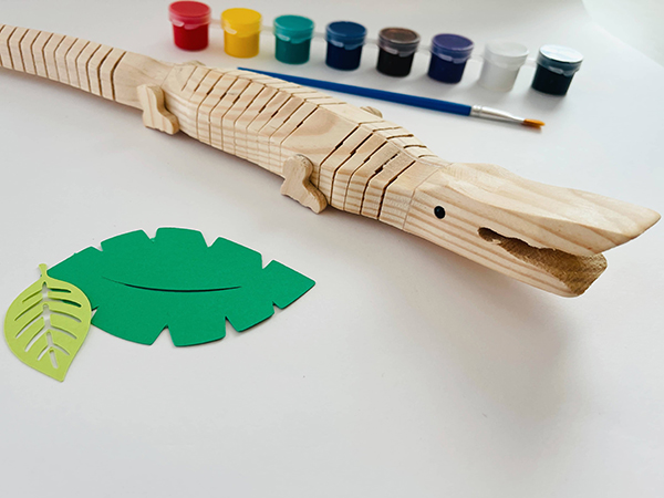 wooden crocodile toy craft kit for kids