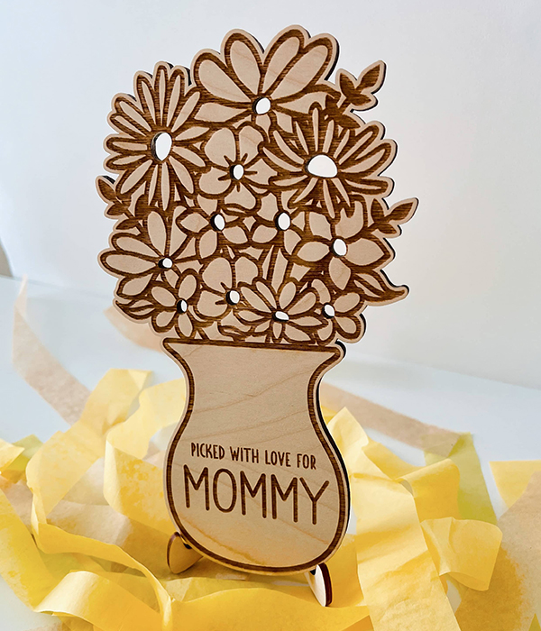 wooden flower stand Mother's Day gift