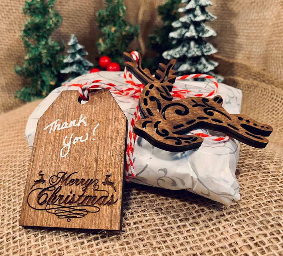 wooden gift tags for christmas