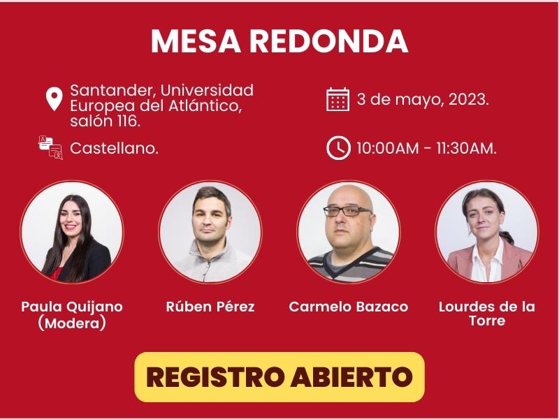 Mesa redonda del miércoles 3 de mayo en Santander Mesa redonda del miércoles 3 de mayo en Santander