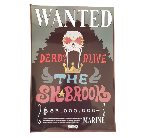 Poster Wanted Brook dans la manga box  japanime de mars Japanime- manga box surprise - mars - Poster Wanted - One piece - Brook - Mugiwara