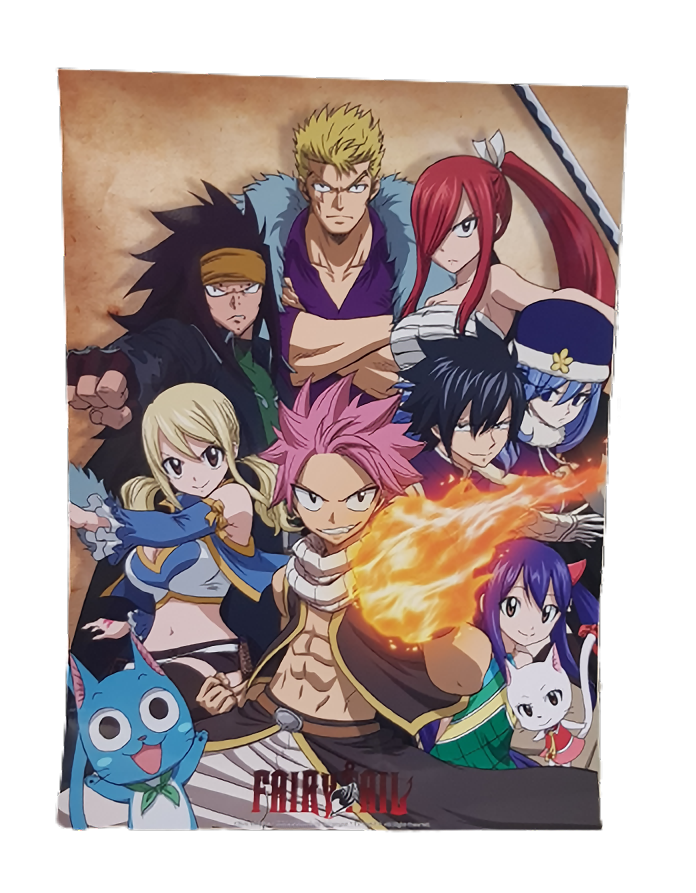 Poster Fairy Tail, Natsu, Erza, Gajil, Luxus, Juvia, Lucy, Grey Poster - fairy tail - Natsu - guilde - manga - box