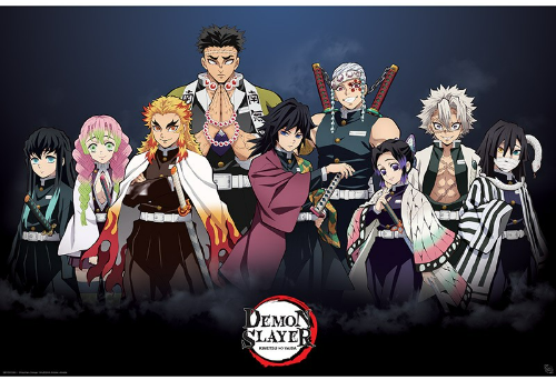 Poster Kimetsu No Yaiba représentant les piliers Poster - Demon Slayer - Kimetsu no Yaiba - Pillier - Soufle élementaire - Abystyle