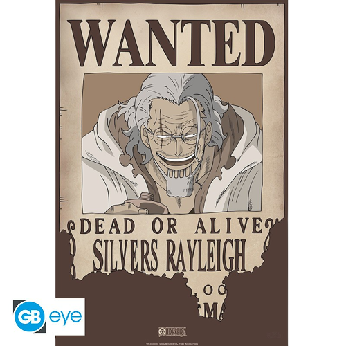 Poster Wanted Silvers Rayleigh One piece Abystyle Poster - 52*38 cm - Mr Koro - Rayleigh - Wanted - One piece - équipage roger -Abystyle - japanime