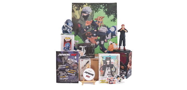 Box Japanime de produits japonais, manga et animé.  Sukuna de Jujutsu Kaisen, Naruto, yu-gi-oh! - kuma kuma bear