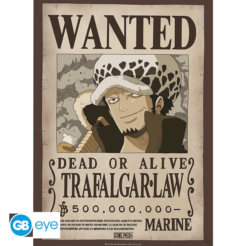 Poster Wanted Trafalgar Law Poster Wanted - One piece - Law - Trafalgar - Manga box - Japanime - Box manga