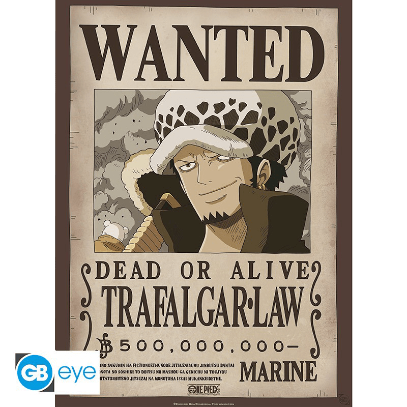 Poster Wanted - One piece - Law - Trafalgar - Manga box - Japanime - Box manga