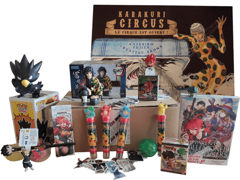 Box manga de novembre Box manga - Japanime Box - My Hero Academia - Tokyo Revengers - Demon Slayer - Karakuri Circus - Dragon Ball Z - MHA - DBZ - KNY