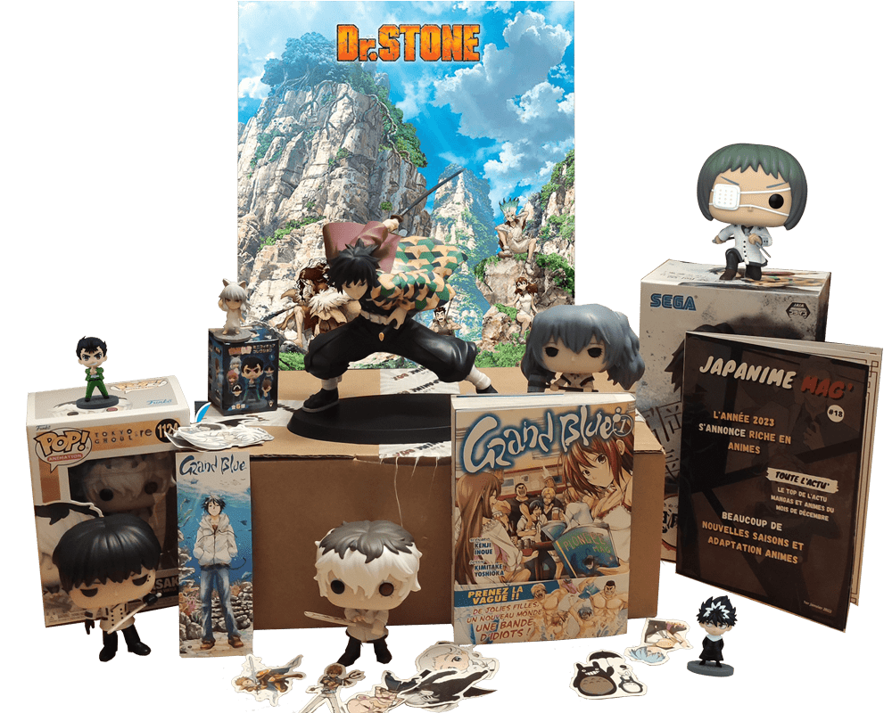 Japanime box de janvier Box manga - manga box - japanime - figurine manga - POP manga
