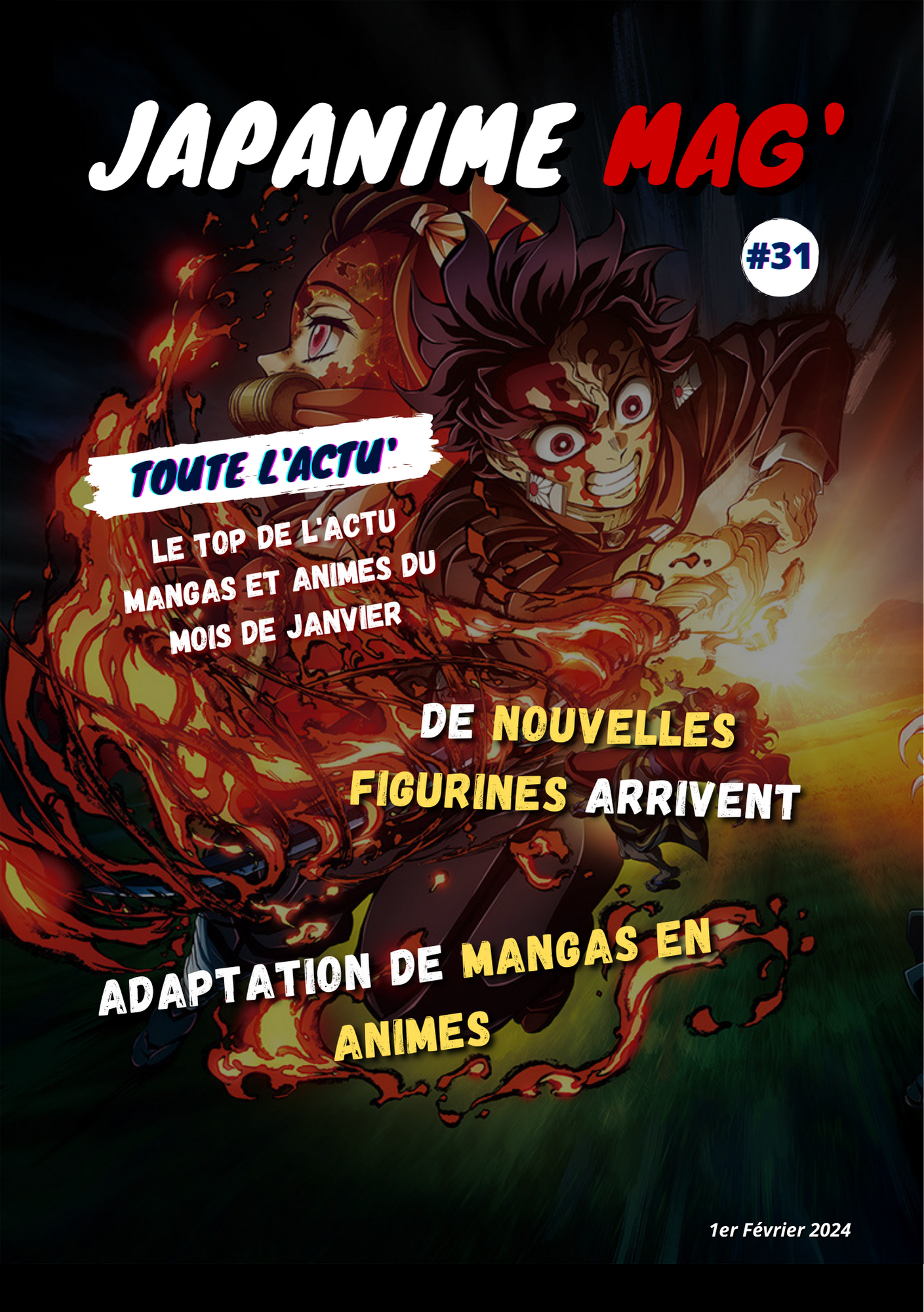 Japanime Mag' #31 sur l'actualité manga et anime du mois de février Magazine - Japanime Mag' - actualités - mangas - animes - japanime