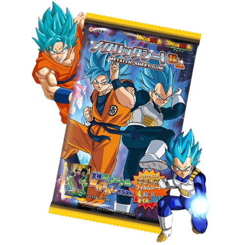 Chewing gum Dragon Ball Super Chewing gum - Confiserie - DBZ - Dragon Ball Z - Dragon Ball Supere - Goku - Vegeta - Carte Metallique