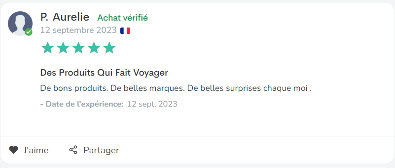 Avis Aurélie - Box Voyage - La Therapie Box Box voyage Avis Aurelie