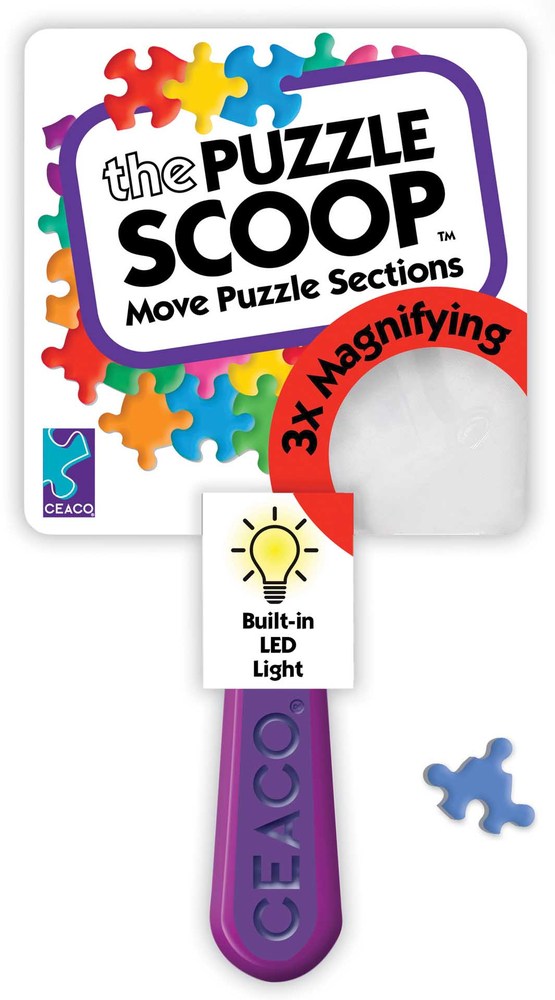 Puzzle scoop & magnifying glass