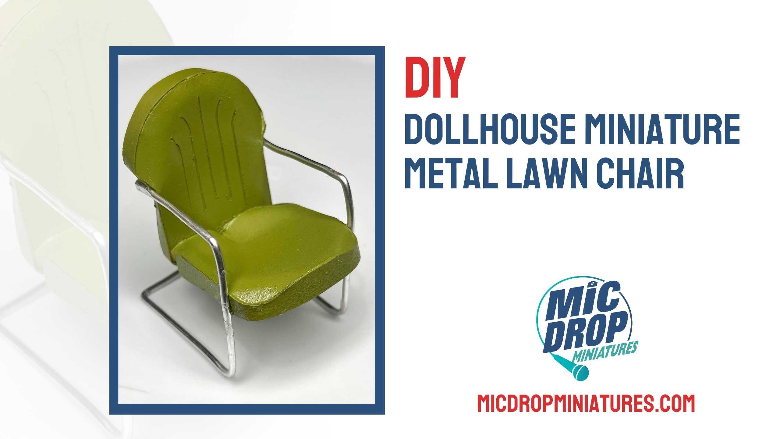 DIY Dollhouse Miniature Metal Lawn Chair