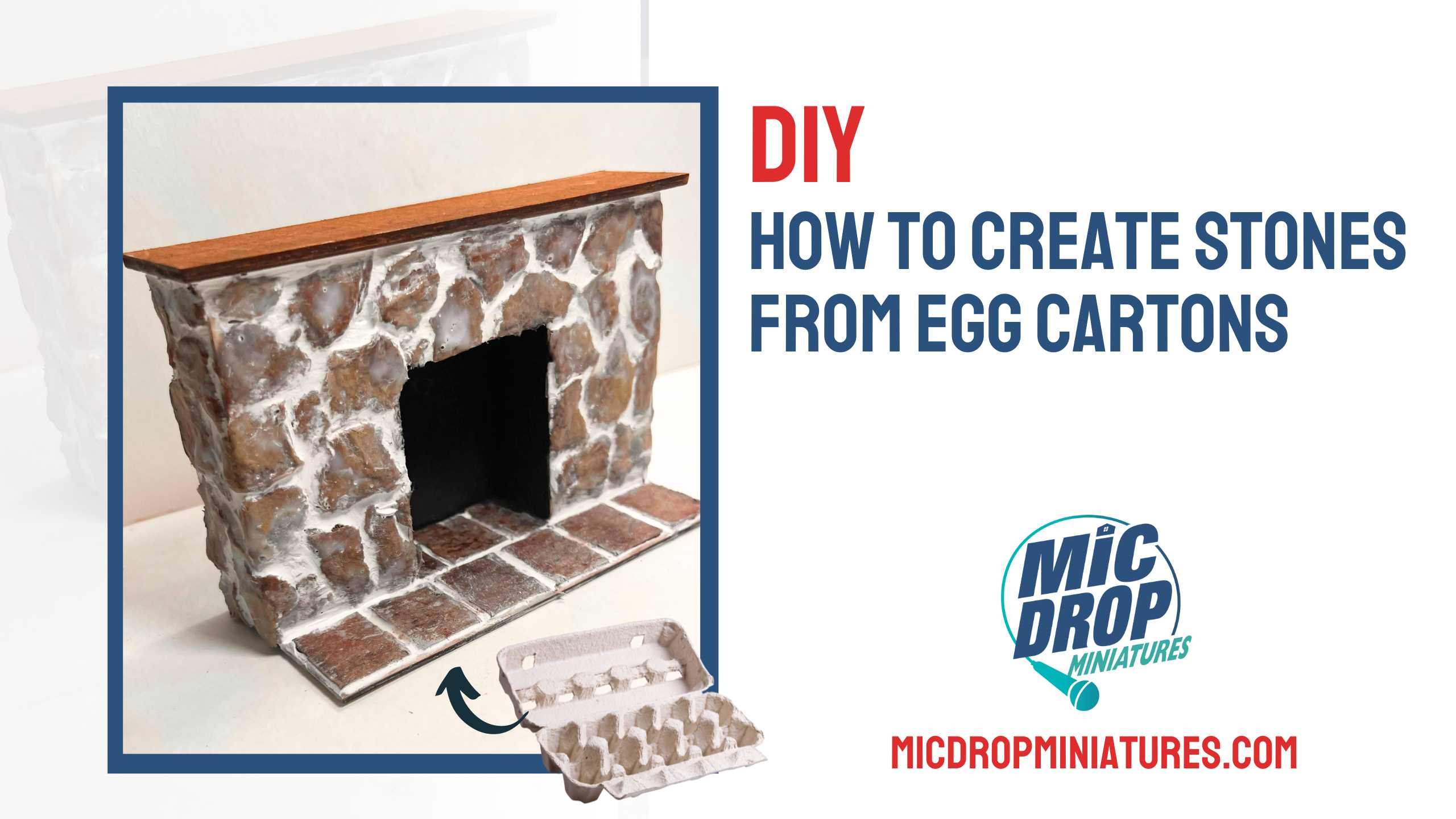 DIY How to make Dollhouse Miniature Stones from Egg Cartons