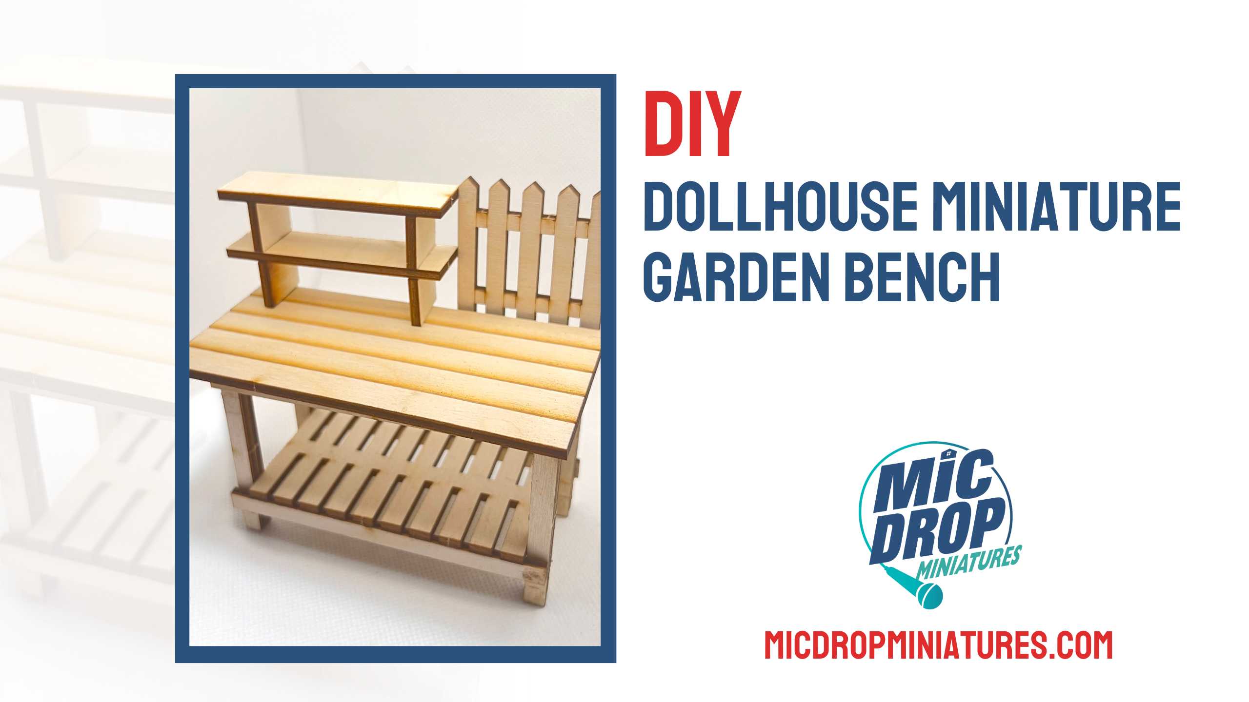 DIY Dollhouse Miniature Garden Bench