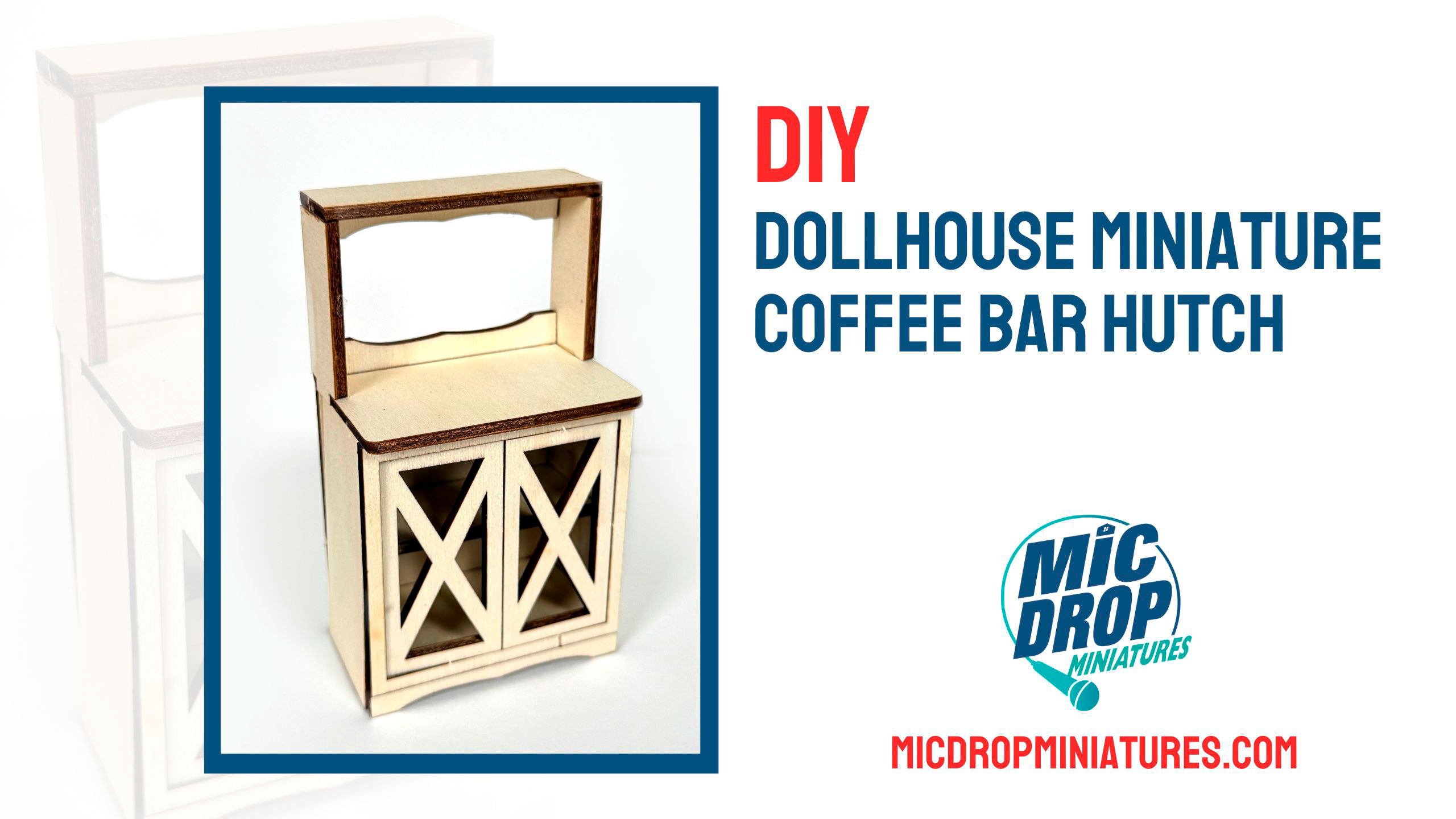 Dollhouse miniature coffee hutch