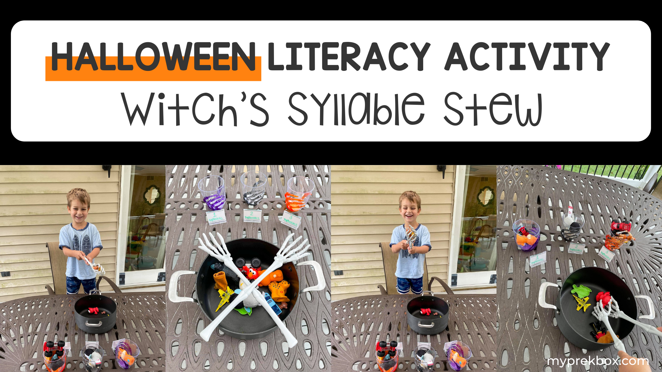 Preschool Halloween Literacy Activity: Witch's Syllable Stew