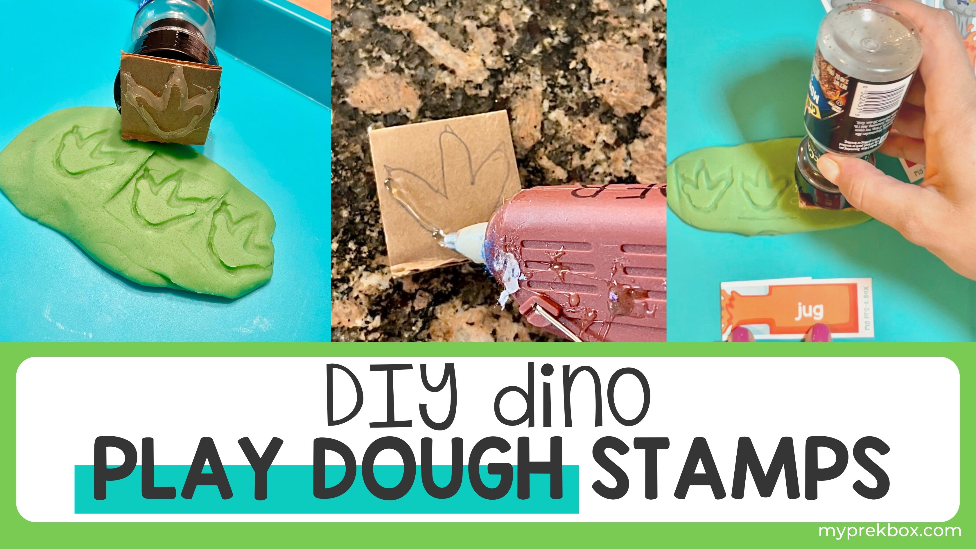 DIY Dino Play Dough Stamps