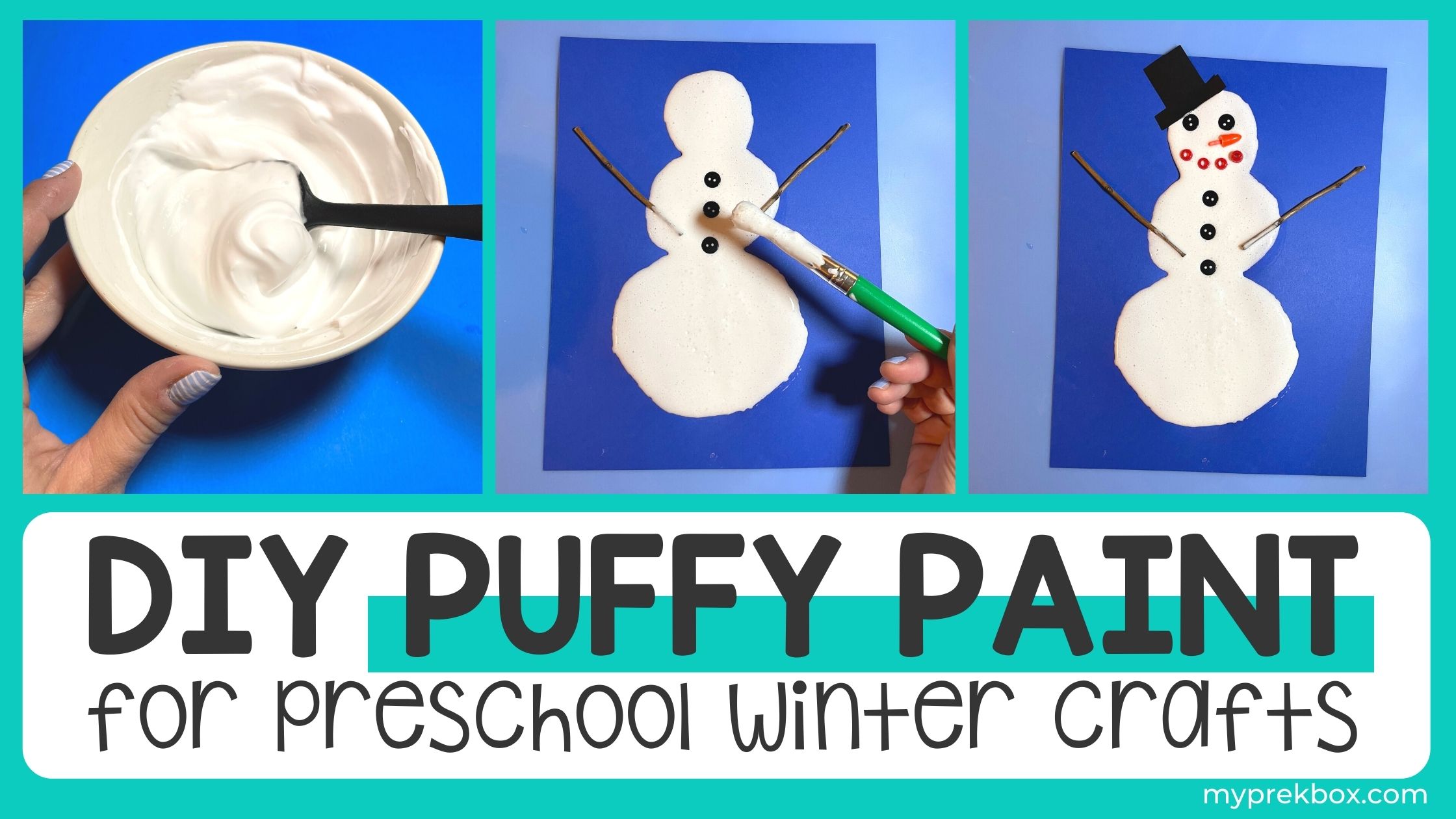 Puffy Snow Paint - Play to Learn Preschool