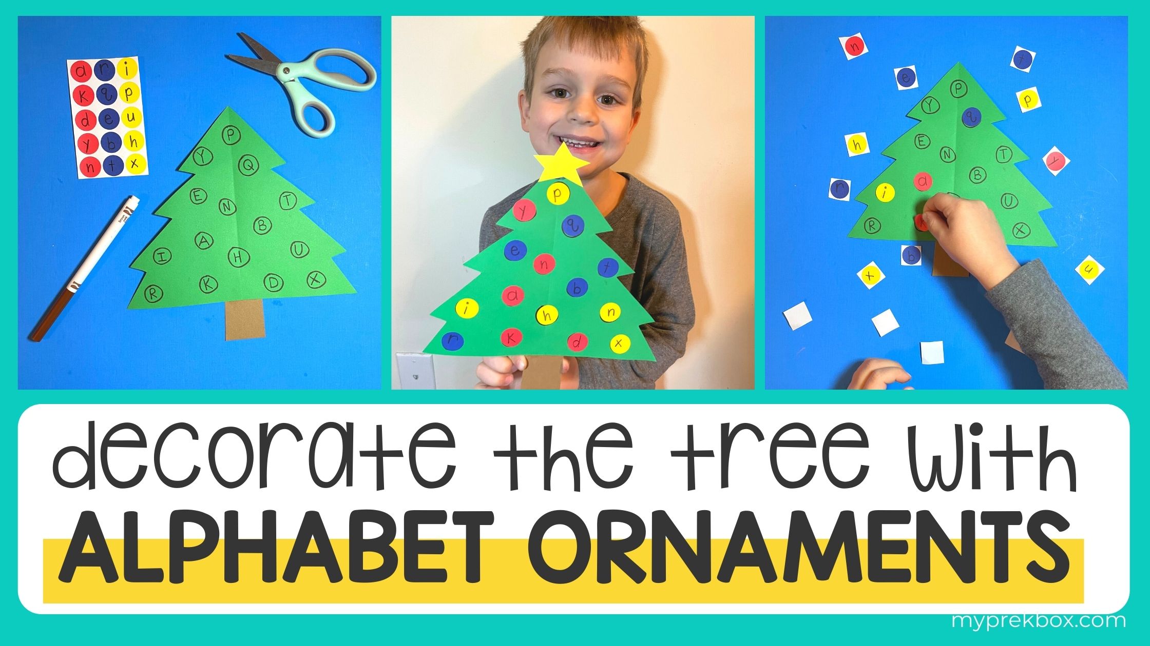 Decorate the Tree With Alphabet Ornaments