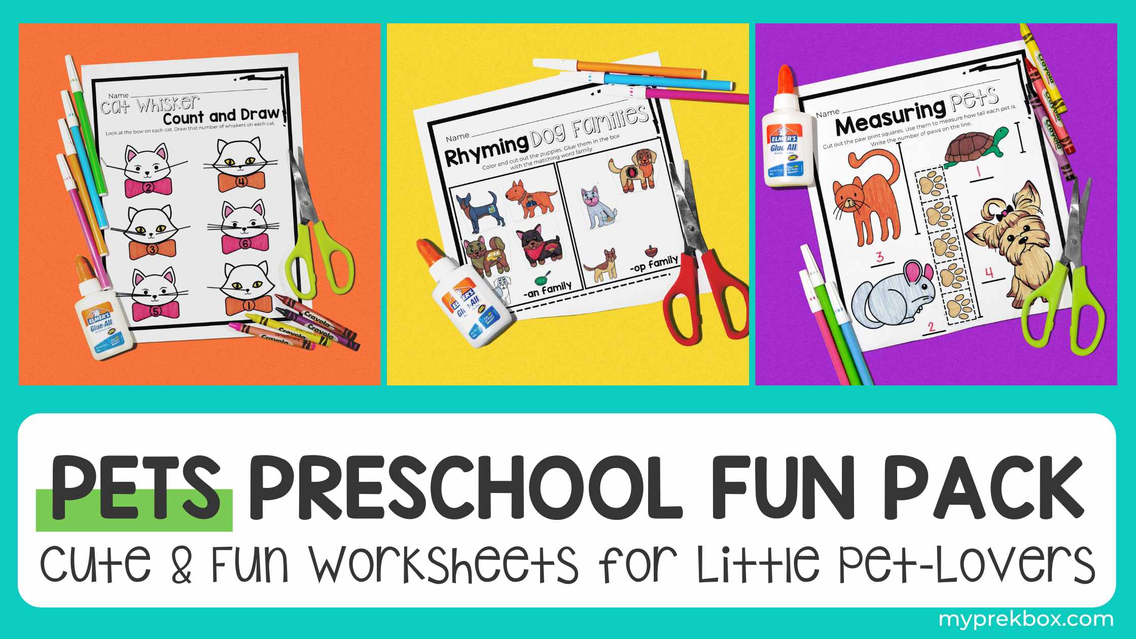 Free Pet Themed Preschool Worksheets