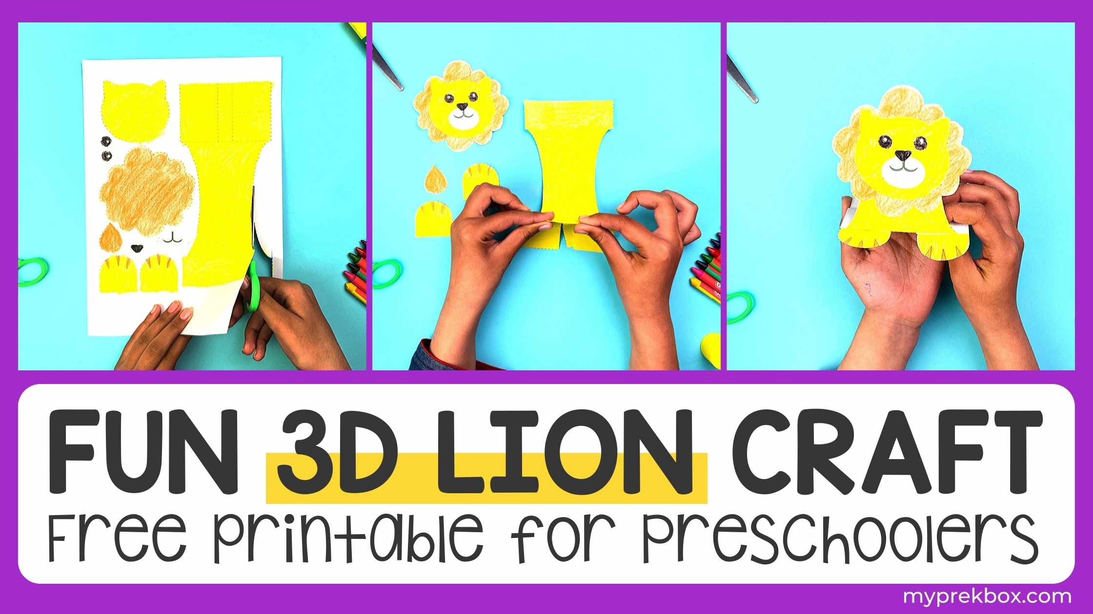 Fun 3D Lion Craft for Preschoolers