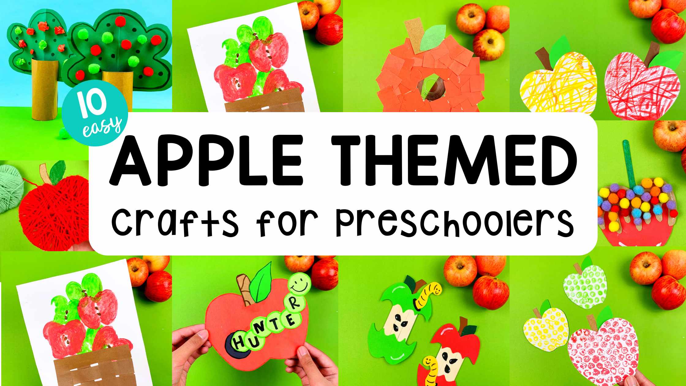 10 Easy Apple-Themed Crafts for Preschoolers