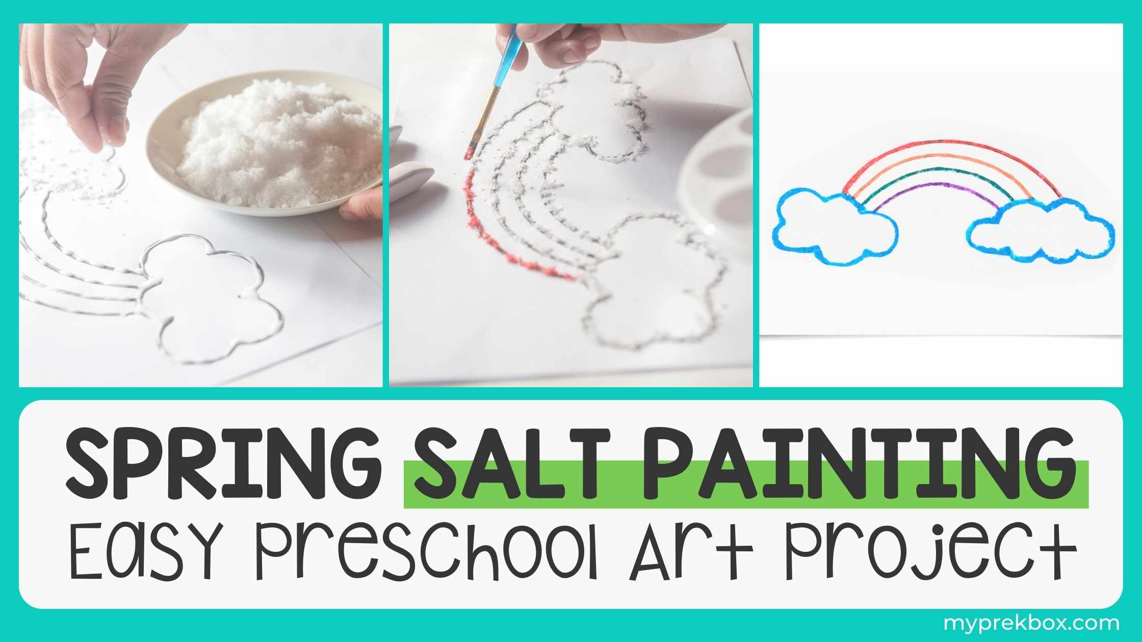 Spring Salt Painting: Easy Preschool Art Project