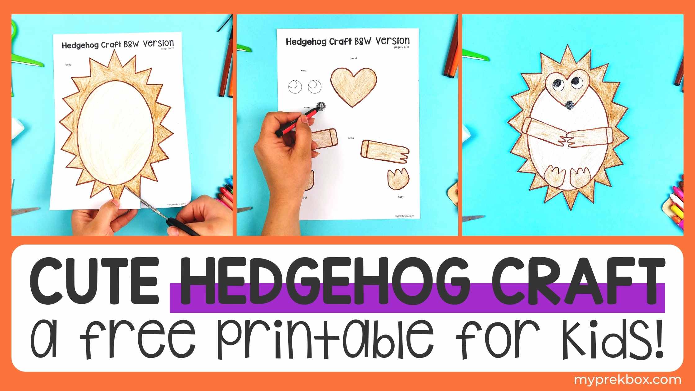 Cute Preschool Hedgehog Craft