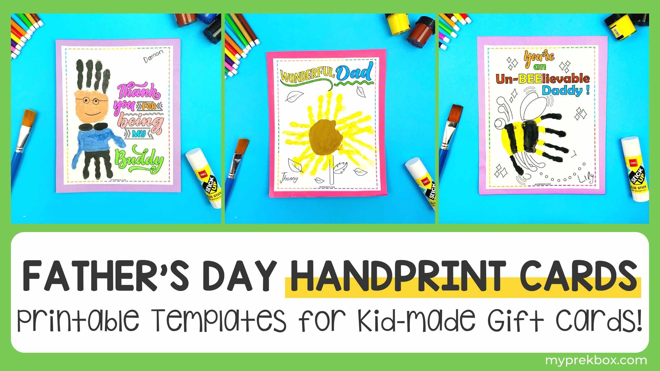 Easy Father's Day Handprint Cards