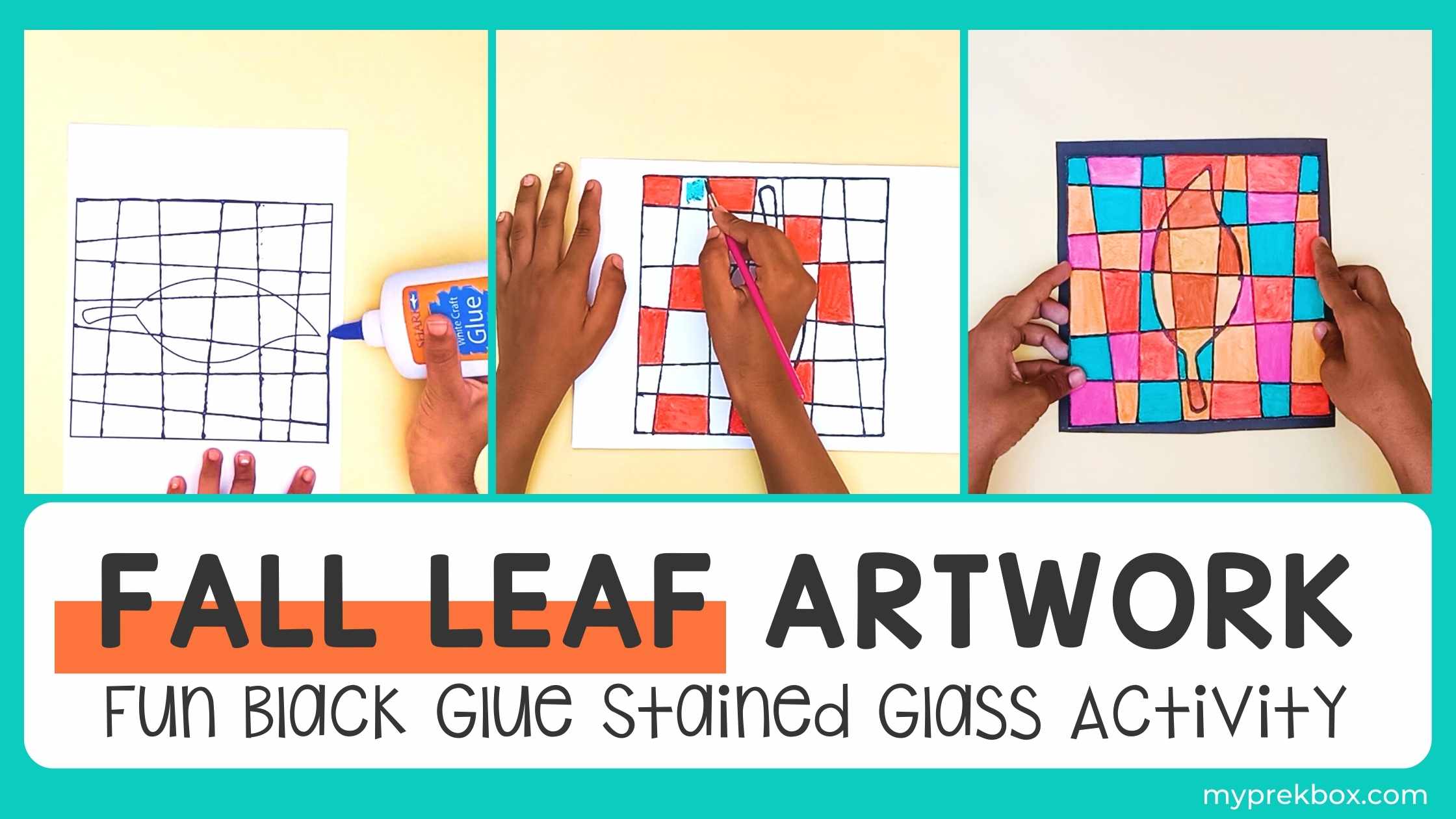 Fall Leaf Stained Glass Artwork