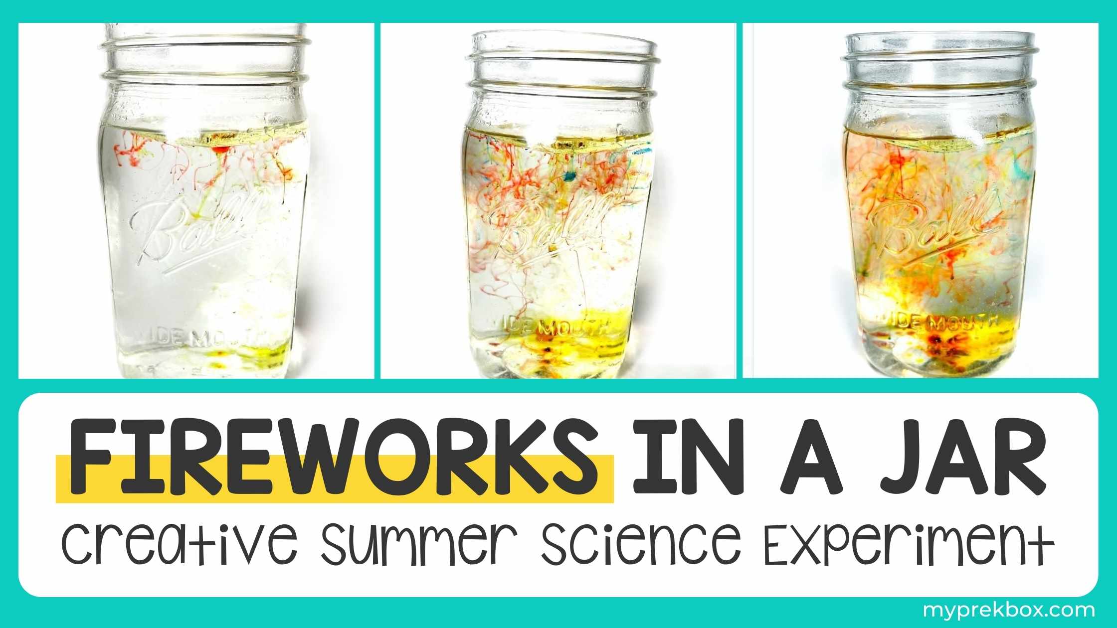 Fireworks in a Jar: The Perfect 4th of July Preschool Activity!