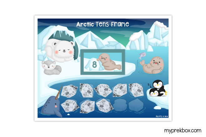 polar themed math activities for kids