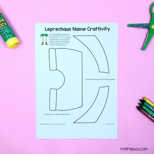 leprechaun leg name craft materials