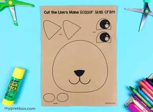 scissor skills craft for preschoolers